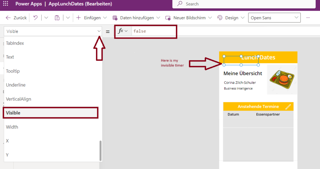 How to PowerApp Intro - timer invisible