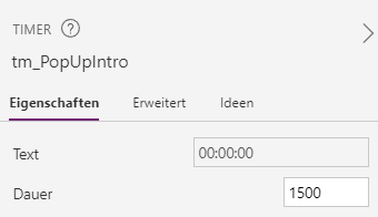 How to PowerApp Intro - timer duration